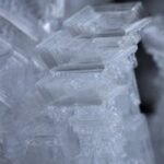 Close-up of quartz crystals showcasing detailed geometric structures.