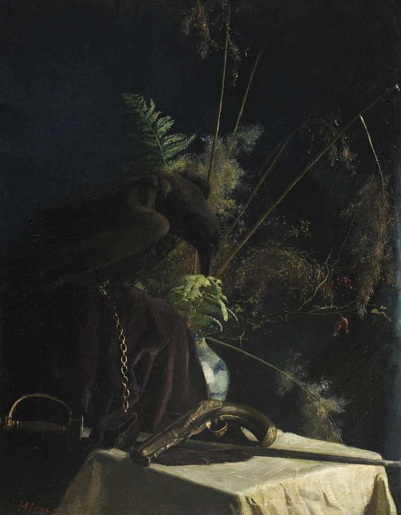 hanna hirsch pauli still life with raven ca 1885 59695c